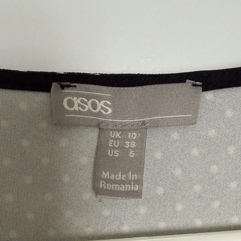 ASOS Floral Black Dress with Polka Dot Pattern - Picture 2 of 5